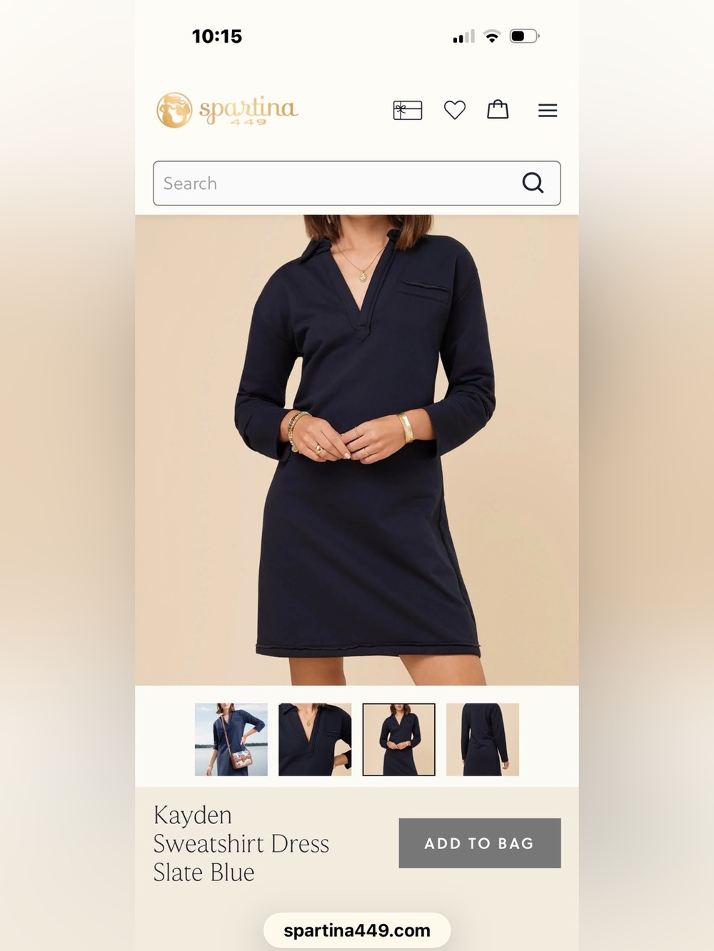 Spartina 449 Kayden Mini Dress in Slate Blue
